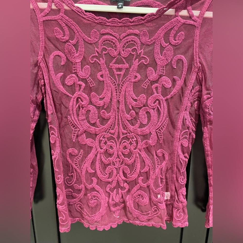 Express Sheer Lace Blouse XS - Picture 4 of 4